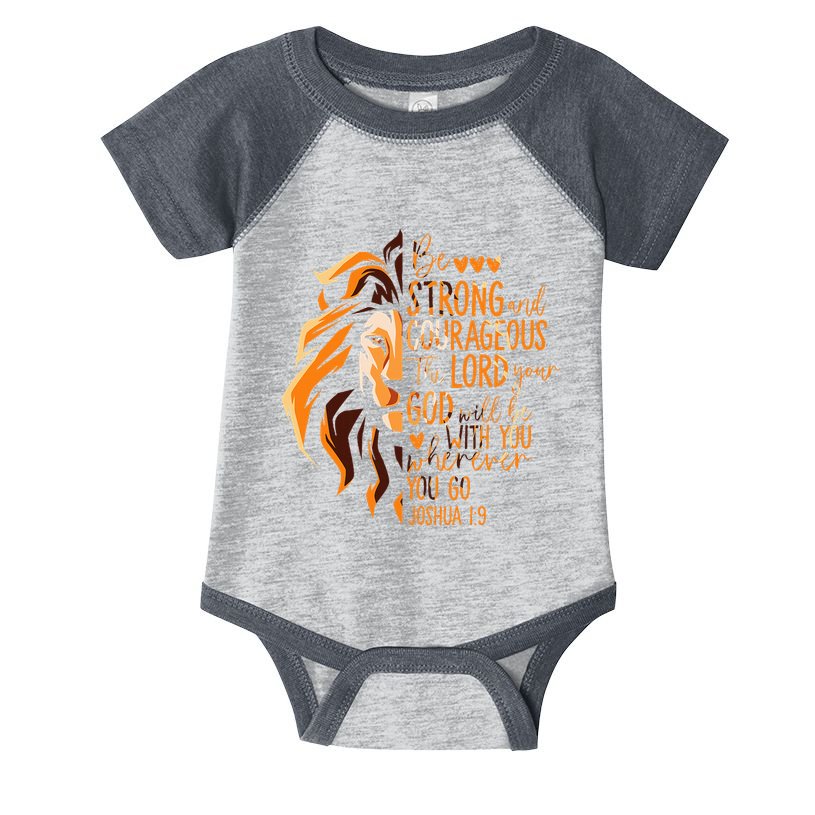 Christian Bible Verse Joshua 19 Lion Infant Baby Jersey Bodysuit