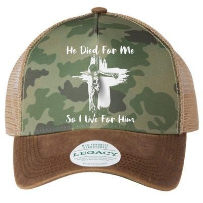 Christian Bible Verse Jesus Died For Me Legacy Tie Dye Trucker Hat