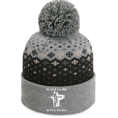 Christian Bible Verse Jesus Died For Me The Baniff Cuffed Pom Beanie