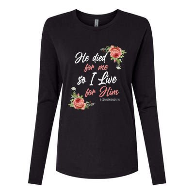 Christian Bible Verse 2 Corinthians 515 Rose Flower Womens Cotton Relaxed Long Sleeve T-Shirt