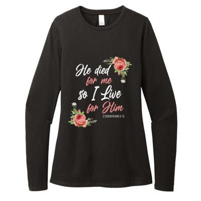 Christian Bible Verse 2 Corinthians 515 Rose Flower Womens CVC Long Sleeve Shirt