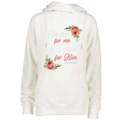 Christian Bible Verse 2 Corinthians 515 Rose Flower Womens Funnel Neck Pullover Hood