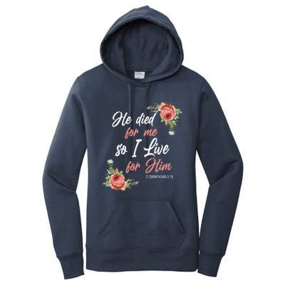 Christian Bible Verse 2 Corinthians 515 Rose Flower Women's Pullover Hoodie