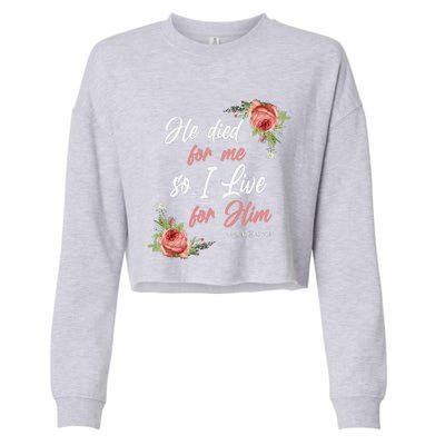 Christian Bible Verse 2 Corinthians 515 Rose Flower Cropped Pullover Crew