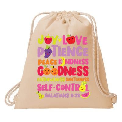 Christian Bible Verse Fruit Of The Spirit Galatians Drawstring Bag