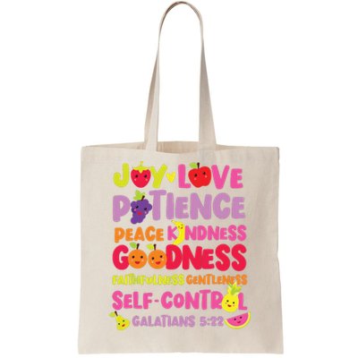 Christian Bible Verse Fruit Of The Spirit Galatians Tote Bag