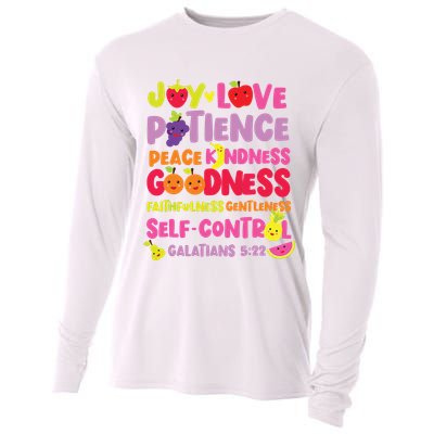 Christian Bible Verse Fruit Of The Spirit Galatians Cooling Performance Long Sleeve Crew