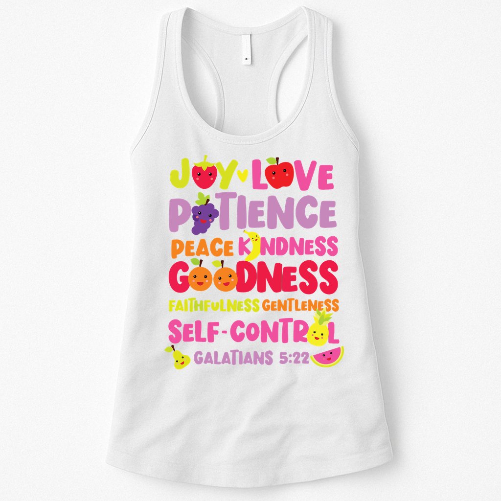 Christian Bible Verse Fruit Of The Spirit Galatians Womens Tank Top