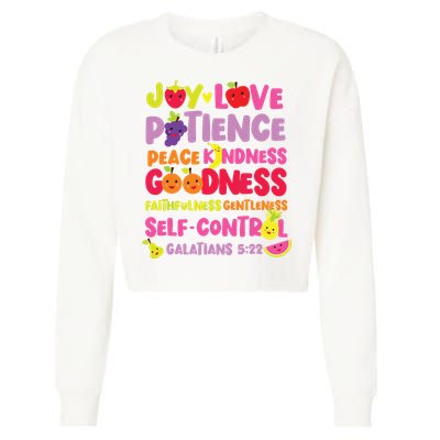 Christian Bible Verse Fruit Of The Spirit Galatians Cropped Pullover Crew