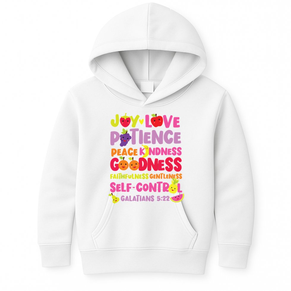 Christian Bible Verse Fruit Of The Spirit Galatians Kids Hoodie