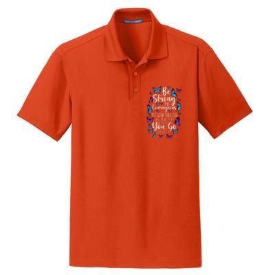 Christian Bible Verse Quote Butterfly Joshua 19 Dry Zone Grid Polo