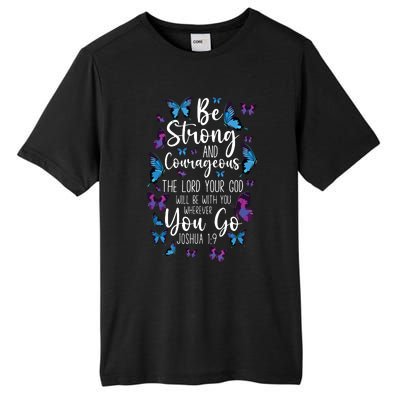 Christian Bible Verse Quote Butterfly Joshua 19 Tall Fusion ChromaSoft Performance T-Shirt