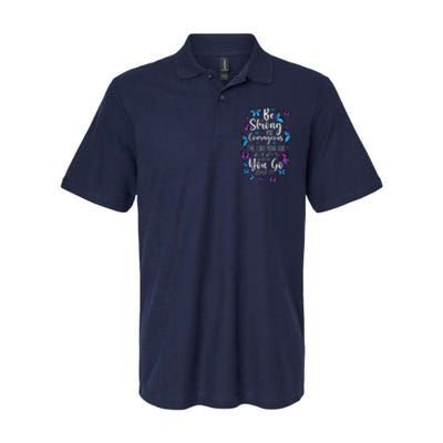 Christian Bible Verse Quote Butterfly Joshua 19 Softstyle Adult Sport Polo