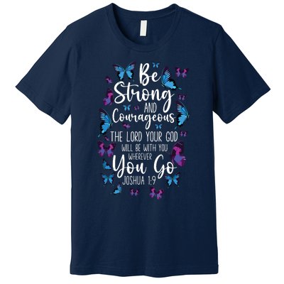 Christian Bible Verse Quote Butterfly Joshua 19 Premium T-Shirt