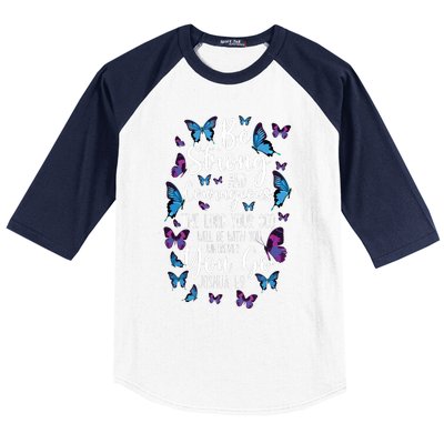 Christian Bible Verse Quote Butterfly Joshua 19 Baseball Sleeve Shirt