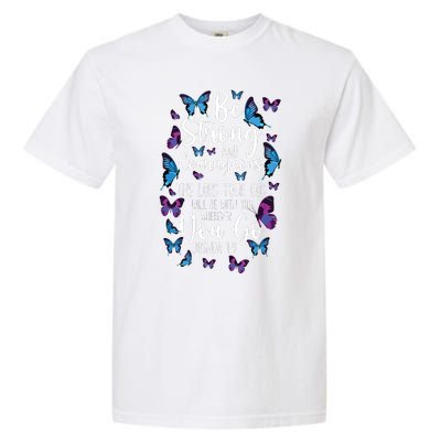 Christian Bible Verse Quote Butterfly Joshua 19 Garment-Dyed Heavyweight T-Shirt