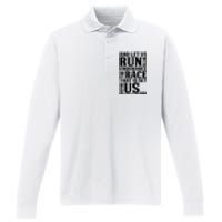 Christian Bible Verse Let Us Run With Endurance Running Gift Performance Long Sleeve Polo