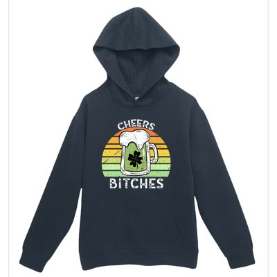 Cheers Bitches Vintage Saint Patricks Retro Beer Ing Cute Gift Urban Pullover Hoodie