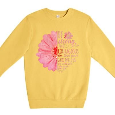 Christian Bible Verse Joshua 19 Flower Premium Crewneck Sweatshirt