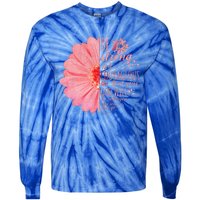 Christian Bible Verse Joshua 19 Flower Tie-Dye Long Sleeve Shirt