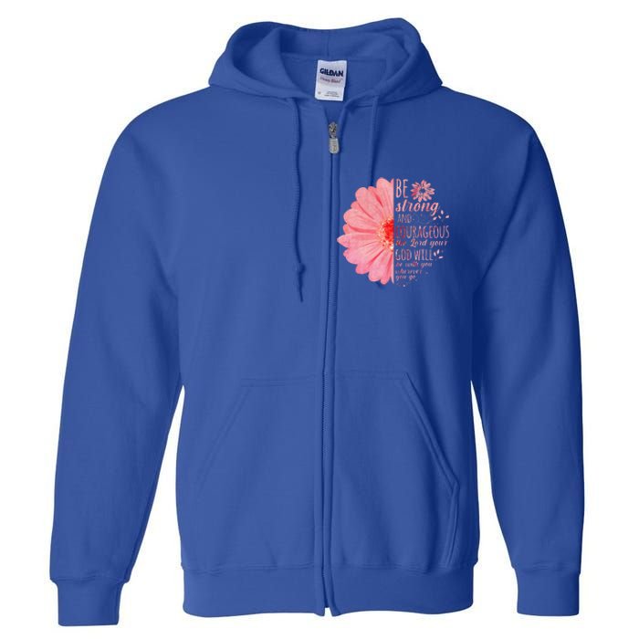 Christian Bible Verse Joshua 19 Flower Full Zip Hoodie