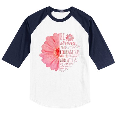 Christian Bible Verse Joshua 19 Flower Baseball Sleeve Shirt