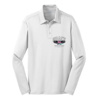 Christian Bible Verse Silk Touch Performance Long Sleeve Polo