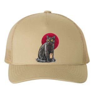 Cat Bloody Vampire Mouse Halloween Spooky Horror Outfit Yupoong Adult 5-Panel Trucker Hat