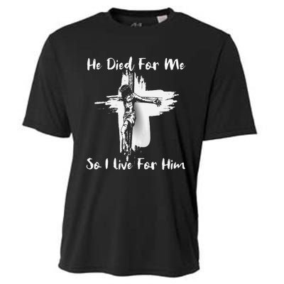 Christian Bible Verse Jesus Died For Me Cooling Performance Crew T-Shirt