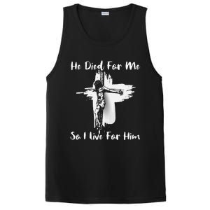 Christian Bible Verse Jesus Died For Me PosiCharge Competitor Tank