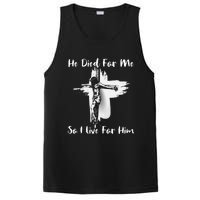 Christian Bible Verse Jesus Died For Me PosiCharge Competitor Tank