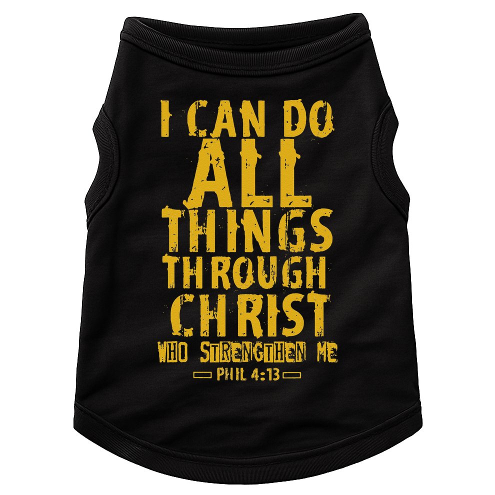 Christian Bible Verse Quote Jesus Christ Philippians 413 Doggie Tank