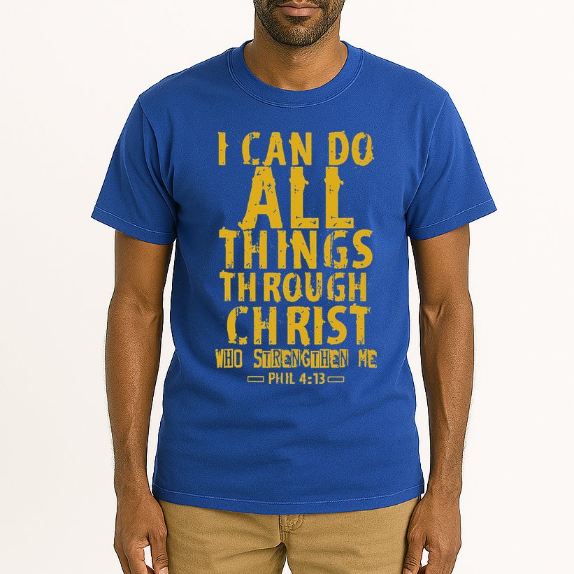 Christian Bible Verse Quote Jesus Christ Philippians 413 Tall T-Shirt