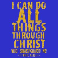 Christian Bible Verse Quote Jesus Christ Philippians 413 Zip Tote Bag