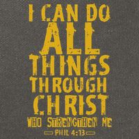 Christian Bible Verse Quote Jesus Christ Philippians 413 Cotton Canvas Backpack