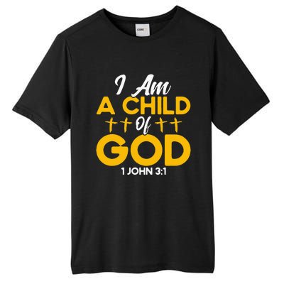 Christian Bible Verse John 31 Child Of God Cross Tall Fusion ChromaSoft Performance T-Shirt