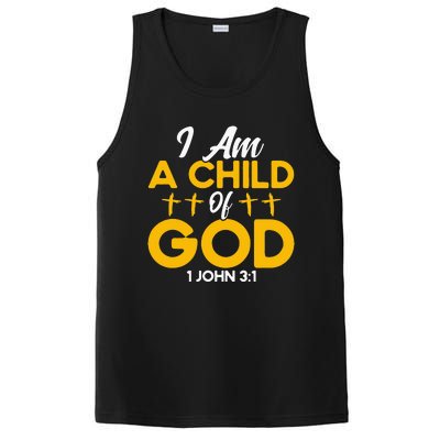 Christian Bible Verse John 31 Child Of God Cross PosiCharge Competitor Tank