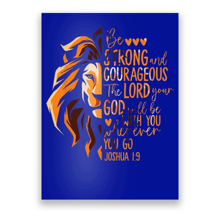 Christian Bible Verse Joshua 19 Lion Poster