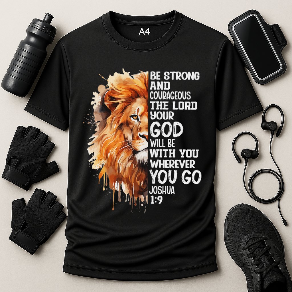Christian Bible Verse Lion Of Judah Jesus God Cooling Performance Crew T-Shirt