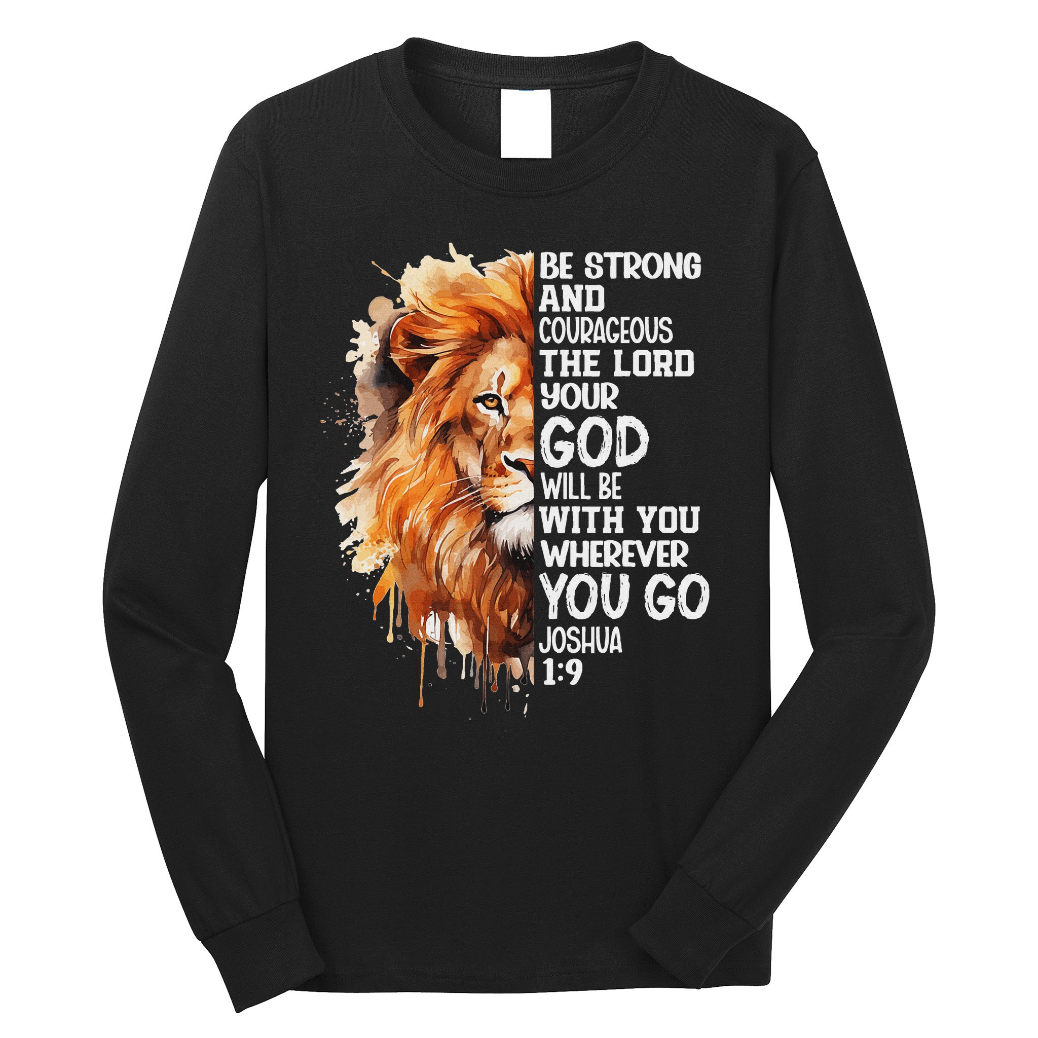 Christian Bible Verse Lion Of Judah Jesus God Long Sleeve Shirt