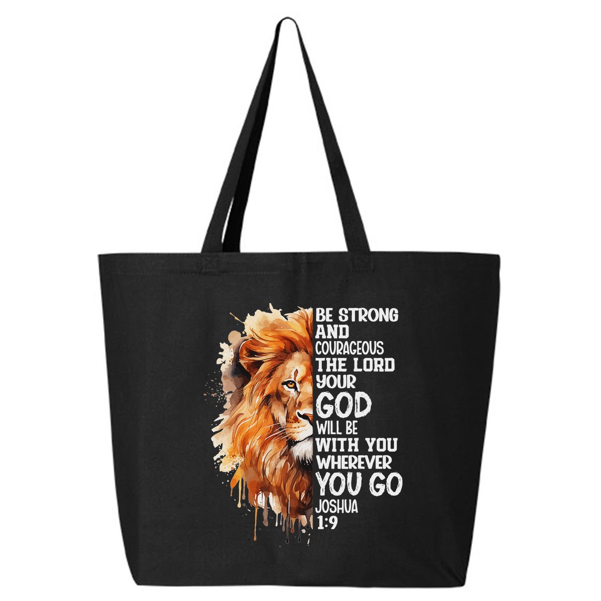 Christian Bible Verse Lion Of Judah Jesus God 25L Jumbo Tote