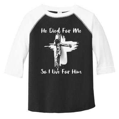 Christian Bible Verse Jesus Died For Me Toddler Fine Jersey T-Shirt