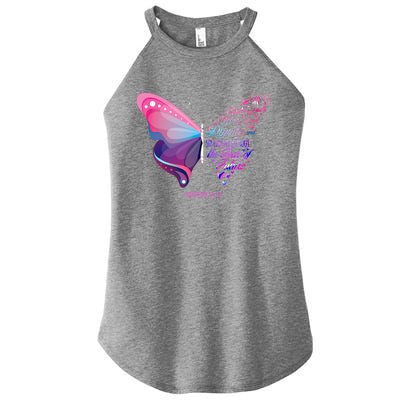 Christian Bible Verse Proverbs 31:25 Butterfly Gift Women's Perfect Tri Rocker Tank