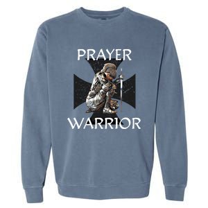 Christian Bible Verse Religious Funny Gift Prayer Warrior Cool Gift Garment-Dyed Sweatshirt