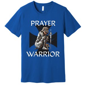 Christian Bible Verse Religious Funny Gift Prayer Warrior Cool Gift Premium T-Shirt