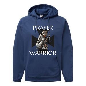 Christian Bible Verse Religious Funny Gift Prayer Warrior Cool Gift Performance Fleece Hoodie