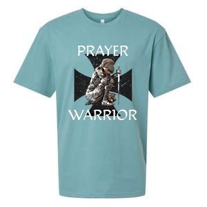 Christian Bible Verse Religious Funny Gift Prayer Warrior Cool Gift Sueded Cloud Jersey T-Shirt