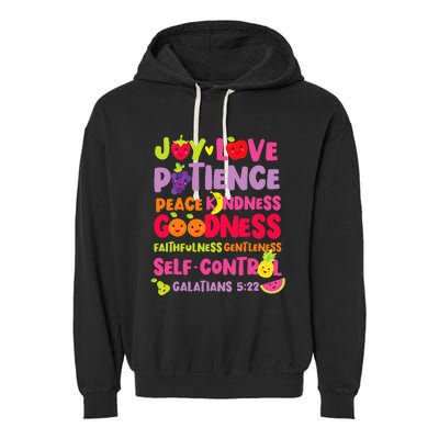 Christian Bible Verse Fruit Of The Spirit Galatians 522 Garment-Dyed Fleece Hoodie