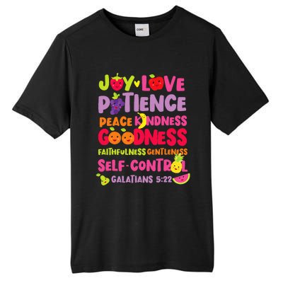 Christian Bible Verse Fruit Of The Spirit Galatians 522 Tall Fusion ChromaSoft Performance T-Shirt