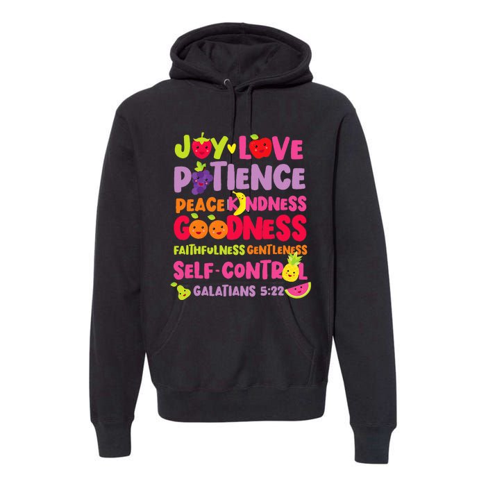 Christian Bible Verse Fruit Of The Spirit Galatians 522 Premium Hoodie